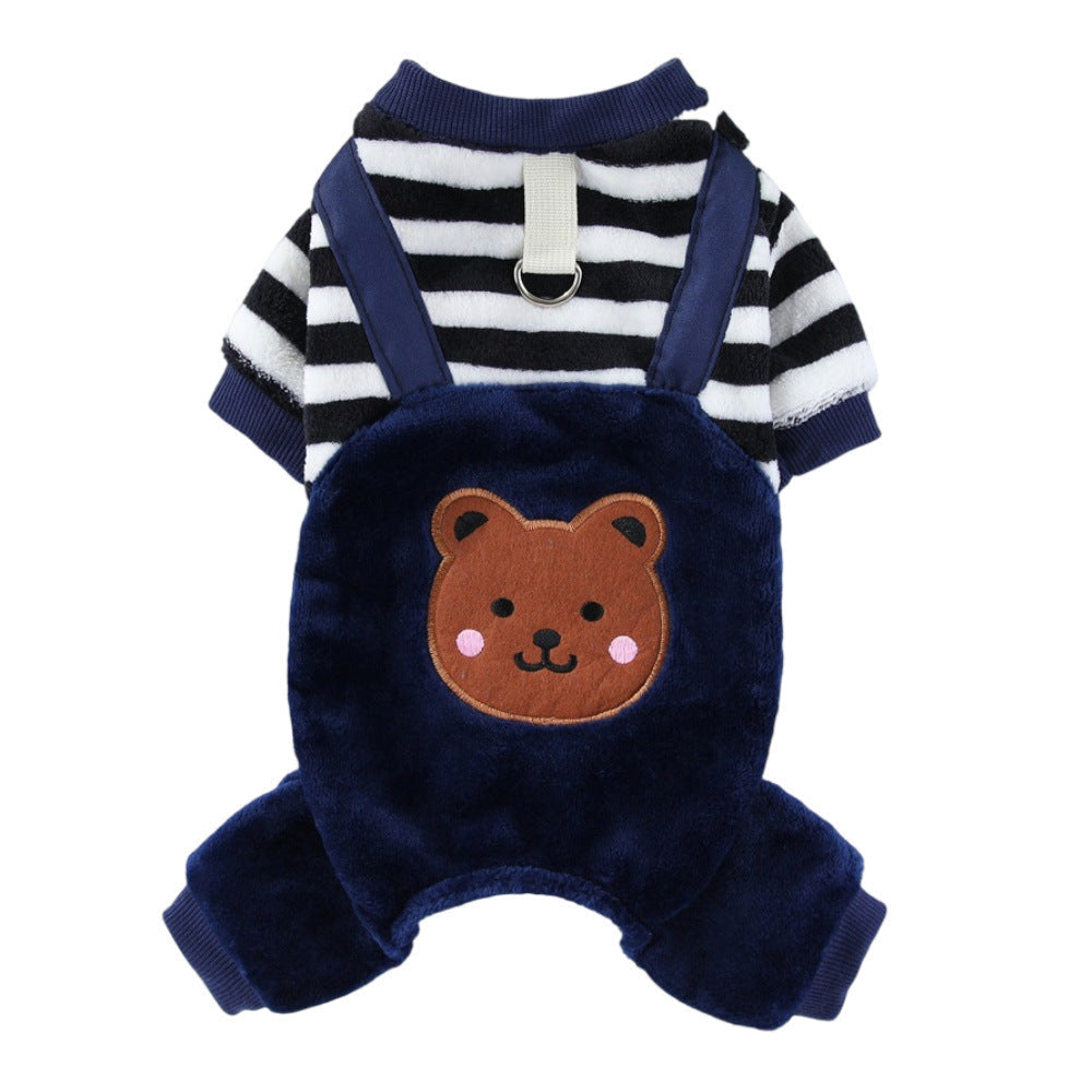 KFX-8082877 Cozy Red Flannel Four-Leg Pet Clothing for Dogs and Cats