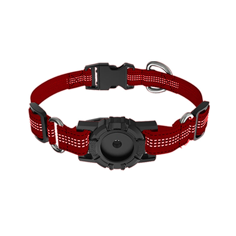 KFX-8085181 Adjustable Anti-Lost Pet Dog Collar - Nylon in Black, Red, Silver - Multiple Sizes Available