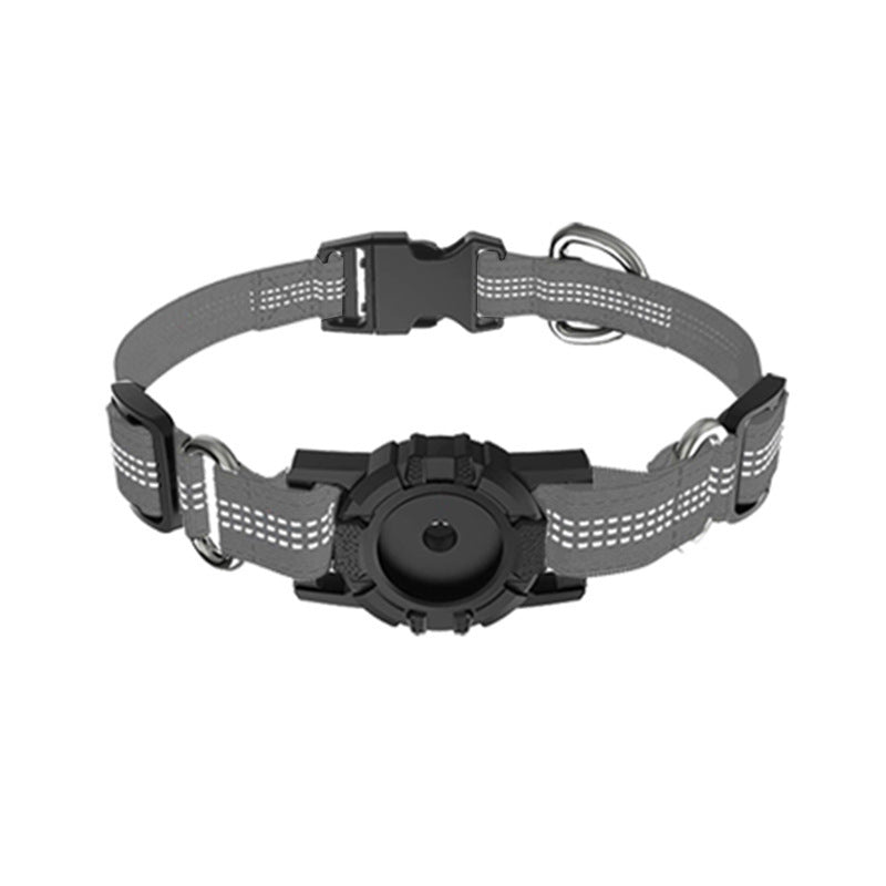 KFX-8085181 Adjustable Anti-Lost Pet Dog Collar - Nylon in Black, Red, Silver - Multiple Sizes Available