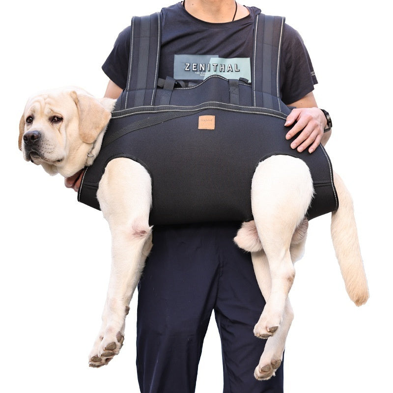 KFX-8085437 Soft Oxford Cloth Pet Backpack for Medium and Large Dogs - Black, Sizes XL-3XL