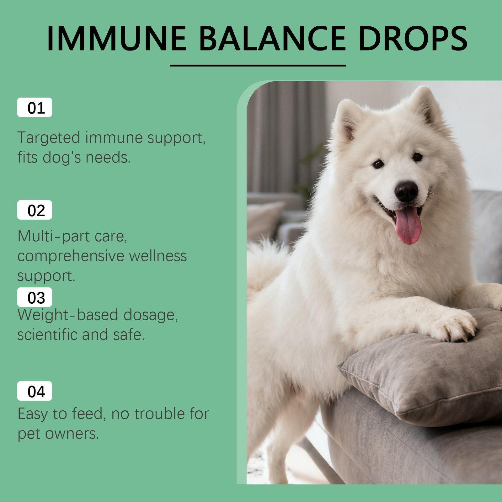 KFX-8089021 Immune Support Herbal Drops for Dogs with Cranberry, Echinacea, and Oregano Extract