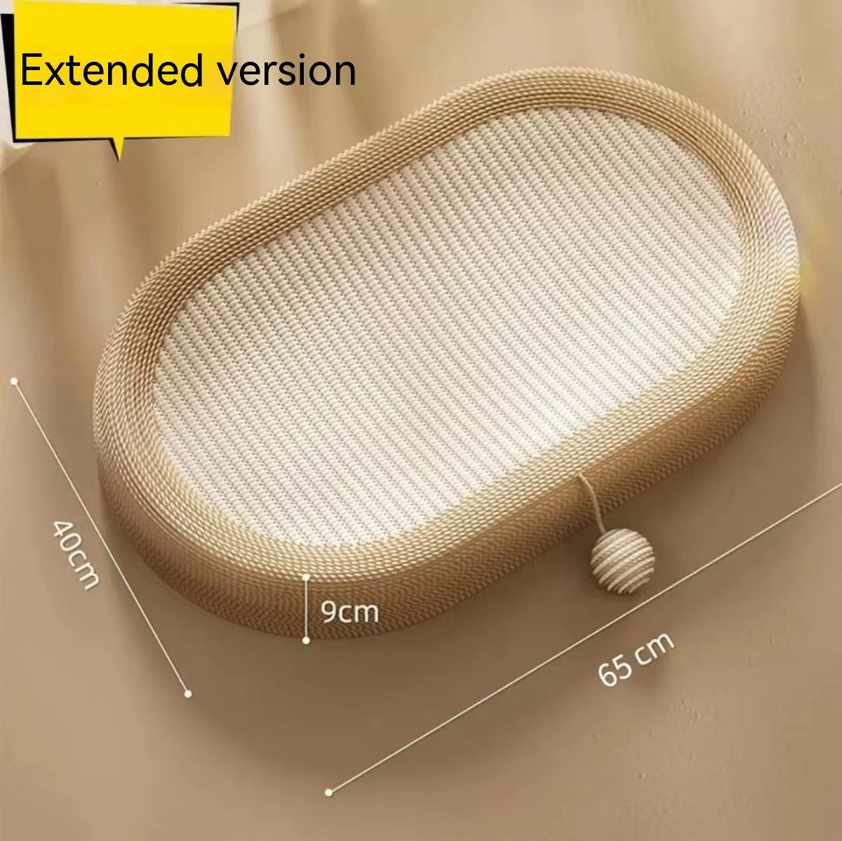 KFX-8089149 Oversized Cat Scratch Board Nest with Thickened Sisal Cushion and Flap Ears