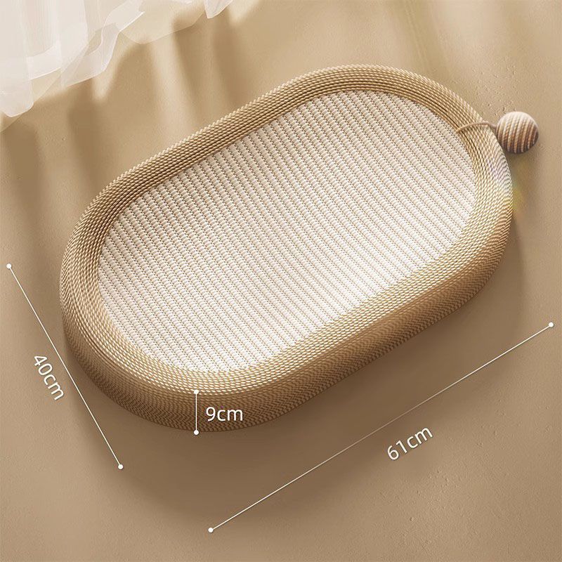 KFX-8089149 Oversized Cat Scratch Board Nest with Thickened Sisal Cushion and Flap Ears