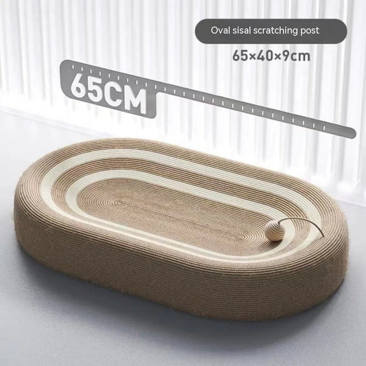 KFX-8089149 Oversized Cat Scratch Board Nest with Thickened Sisal Cushion and Flap Ears