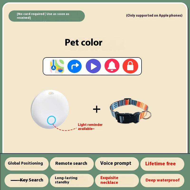 KFX-8090941 Pet GPS Tracker with Anti-Loss Alarm for Cats and Dogs - Universal Compatibility, Long Battery Life, Collar Included