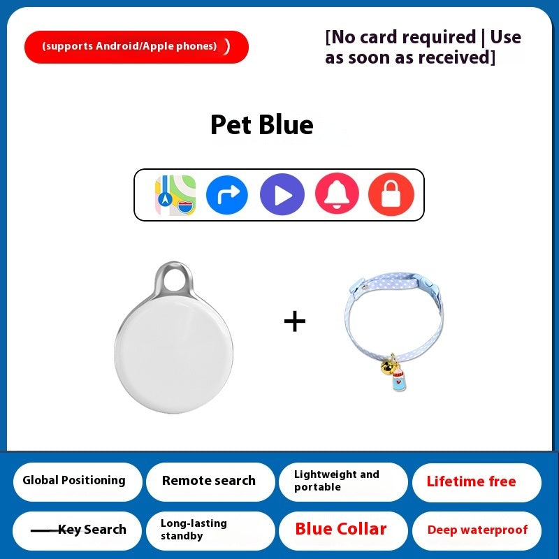 KFX-8090941 Pet GPS Tracker with Anti-Loss Alarm for Cats and Dogs - Universal Compatibility, Long Battery Life, Collar Included