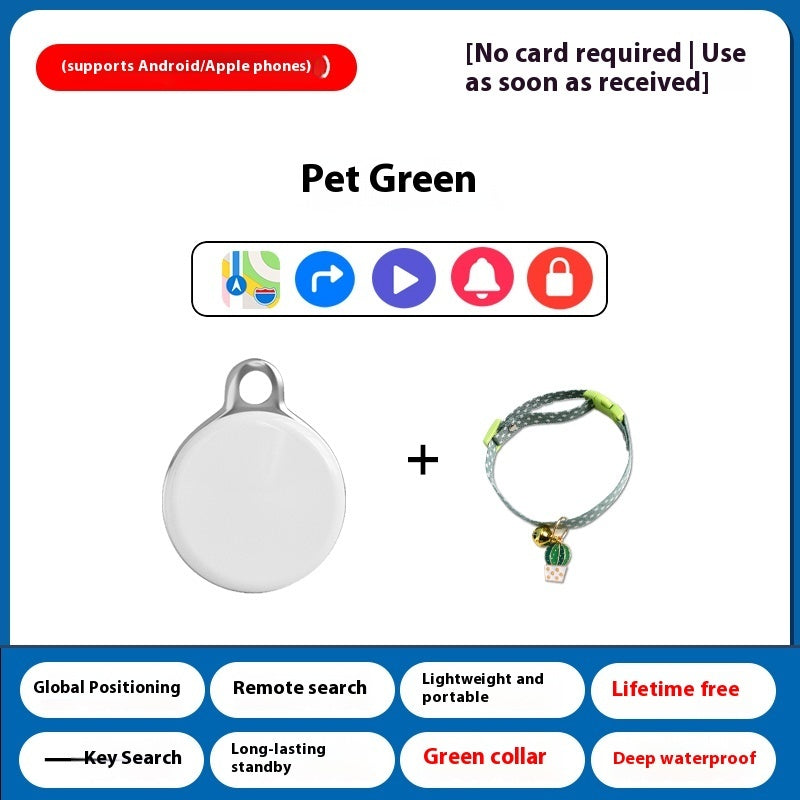 KFX-8090941 Pet GPS Tracker with Anti-Loss Alarm for Cats and Dogs - Universal Compatibility, Long Battery Life, Collar Included