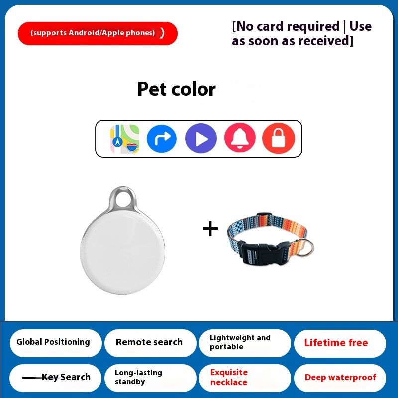 KFX-8090941 Pet GPS Tracker with Anti-Loss Alarm for Cats and Dogs - Universal Compatibility, Long Battery Life, Collar Included