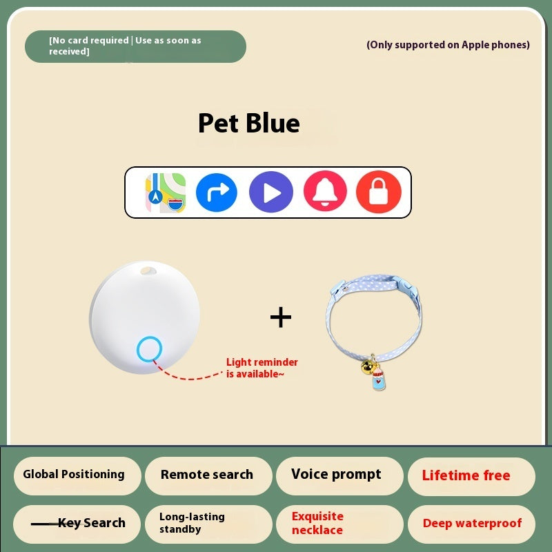 KFX-8090941 Pet GPS Tracker with Anti-Loss Alarm for Cats and Dogs - Universal Compatibility, Long Battery Life, Collar Included