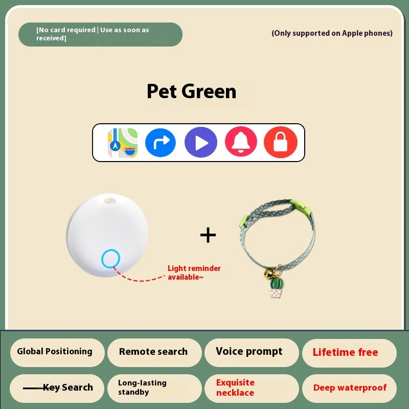 KFX-8090941 Pet GPS Tracker with Anti-Loss Alarm for Cats and Dogs - Universal Compatibility, Long Battery Life, Collar Included