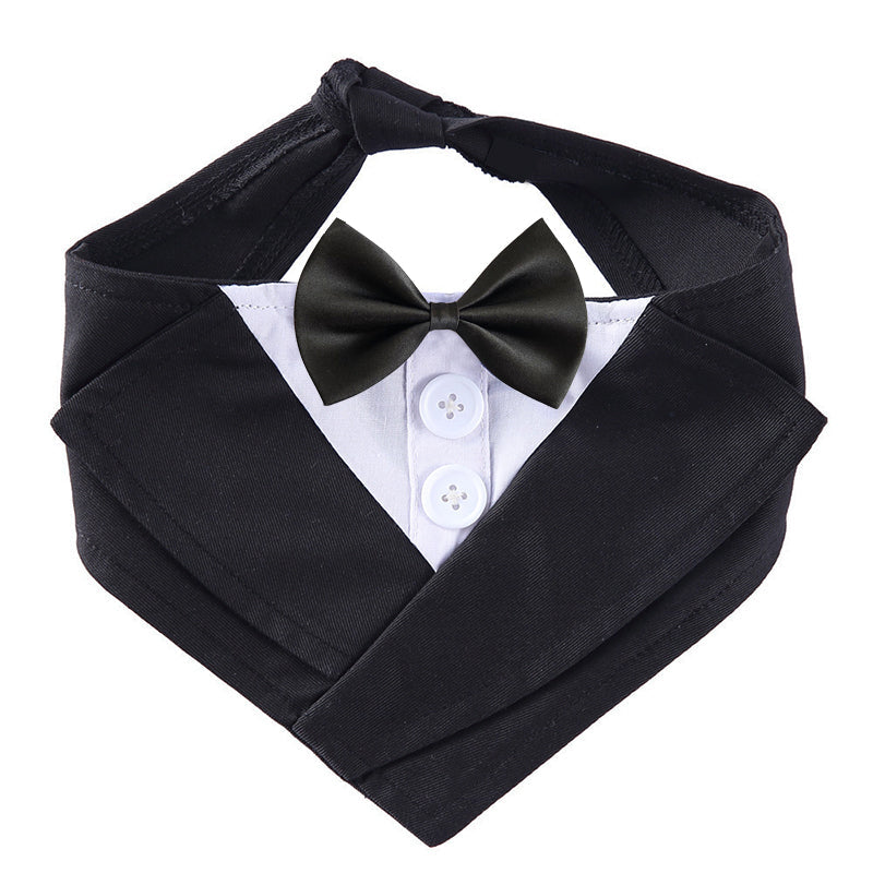 KFX-8091197 Stylish Dog Bow Tie Bib, Adjustable Neck Size in Red, Wine Red, and Black