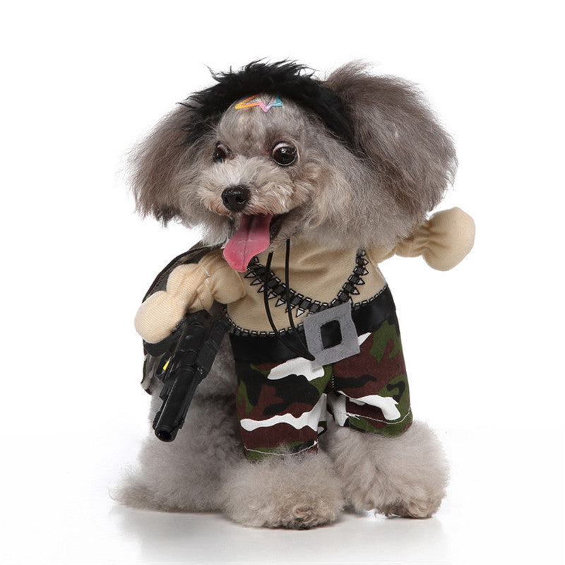 KFX-8091325 Funny Stand-Up Dog Costume - Polyester Pet Clothing in Sizes S, M, L, XL