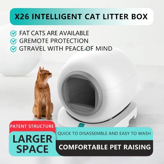 KFX-809235 Smart Self-Cleaning Cat Litter Box for Easy Maintenance - Compatible For Multiple Cats, 9L Capacity