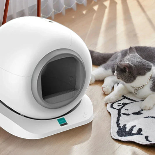 KFX-809235 Smart Self-Cleaning Cat Litter Box for Easy Maintenance - Compatible For Multiple Cats, 9L Capacity