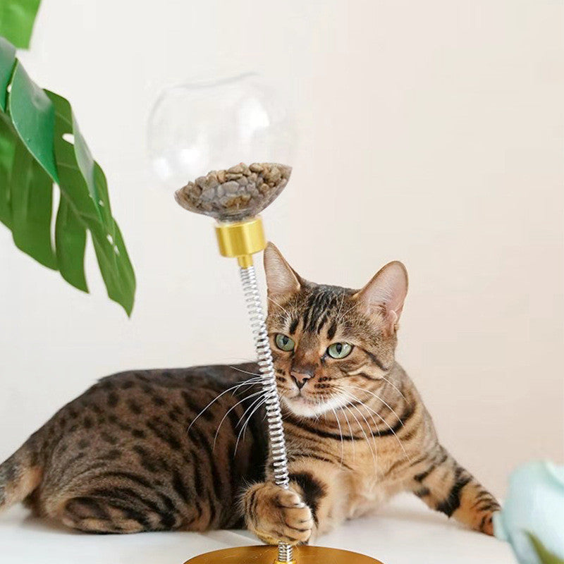 KFX-8092733 Interactive Leaking Toy Ball for Cats - Educational Plastic and Alloy Pet Play Device