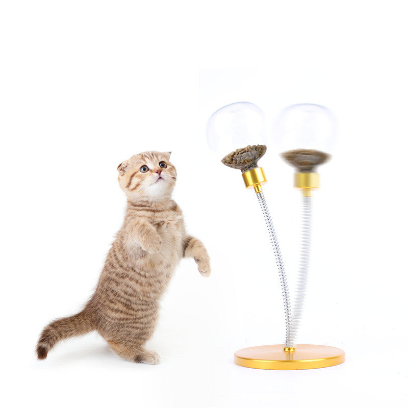 KFX-8092733 Interactive Leaking Toy Ball for Cats - Educational Plastic and Alloy Pet Play Device