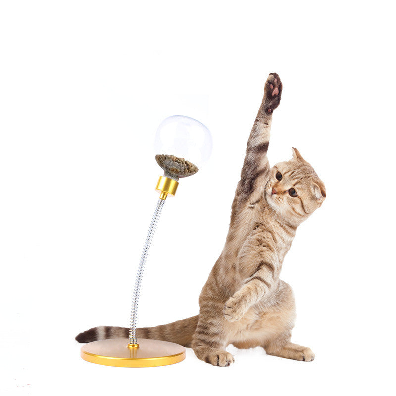 KFX-8092733 Interactive Leaking Toy Ball for Cats - Educational Plastic and Alloy Pet Play Device