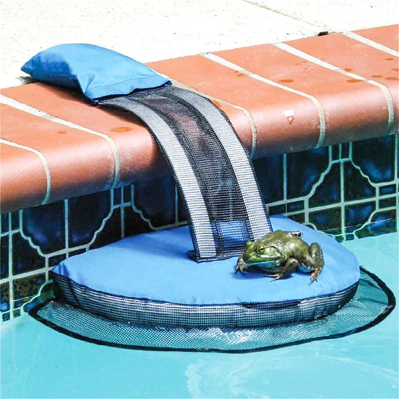 KFX-8096573 Small Animal Escape Channel for Pools and Ponds - Durable Inflatable Safety Net with Repair Kit