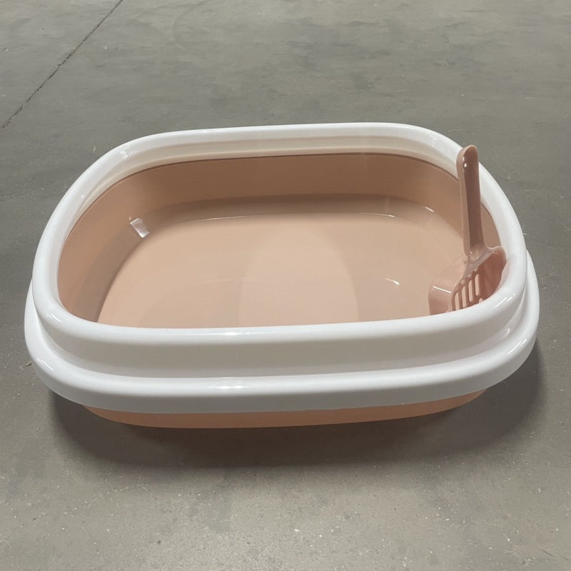 KFX-8100157 Spacious Low-Sided Cat Litter Box for Easy Access and Cleaning