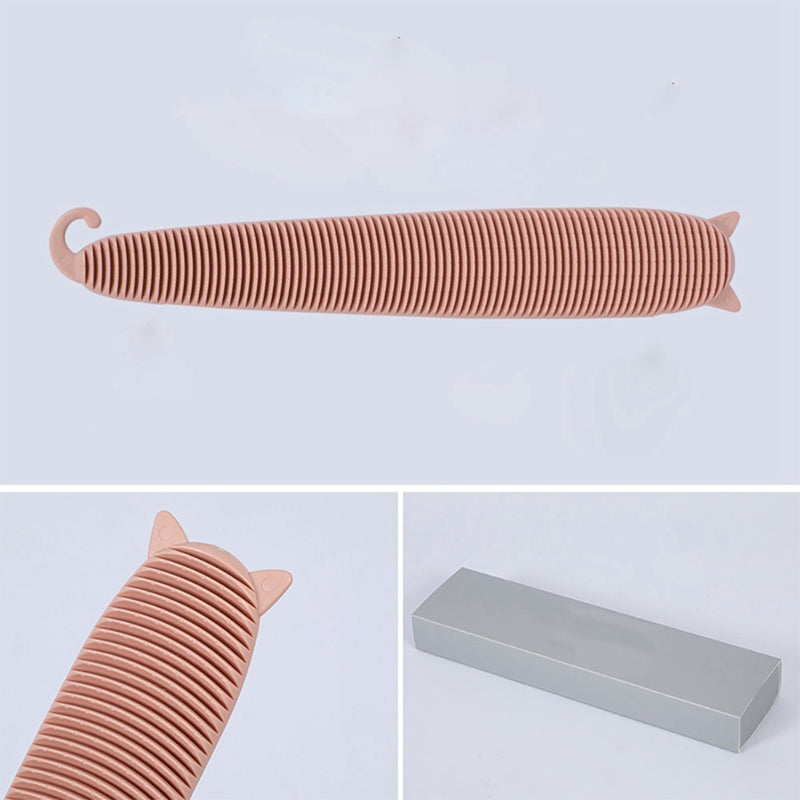 KFX-8100285 Durable Dual-Purpose Pet Comb for Cats with Simulated Cat Tongue Design in Pink and Grey