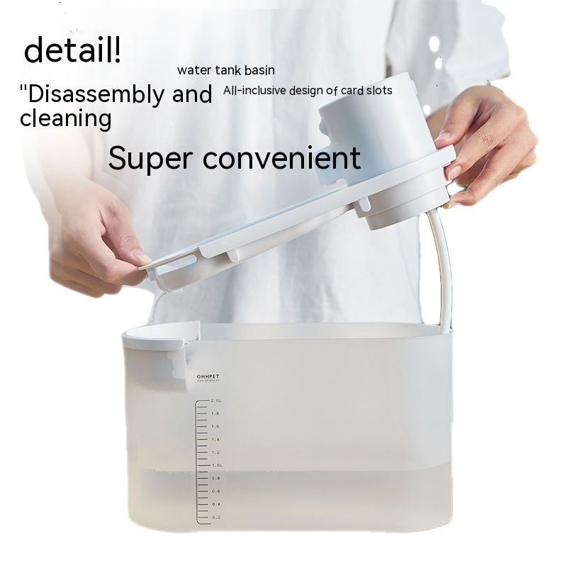 KFX-8100541 Smart Wireless Rechargeable Pet Water Dispenser with 2000ml Capacity and Filters
