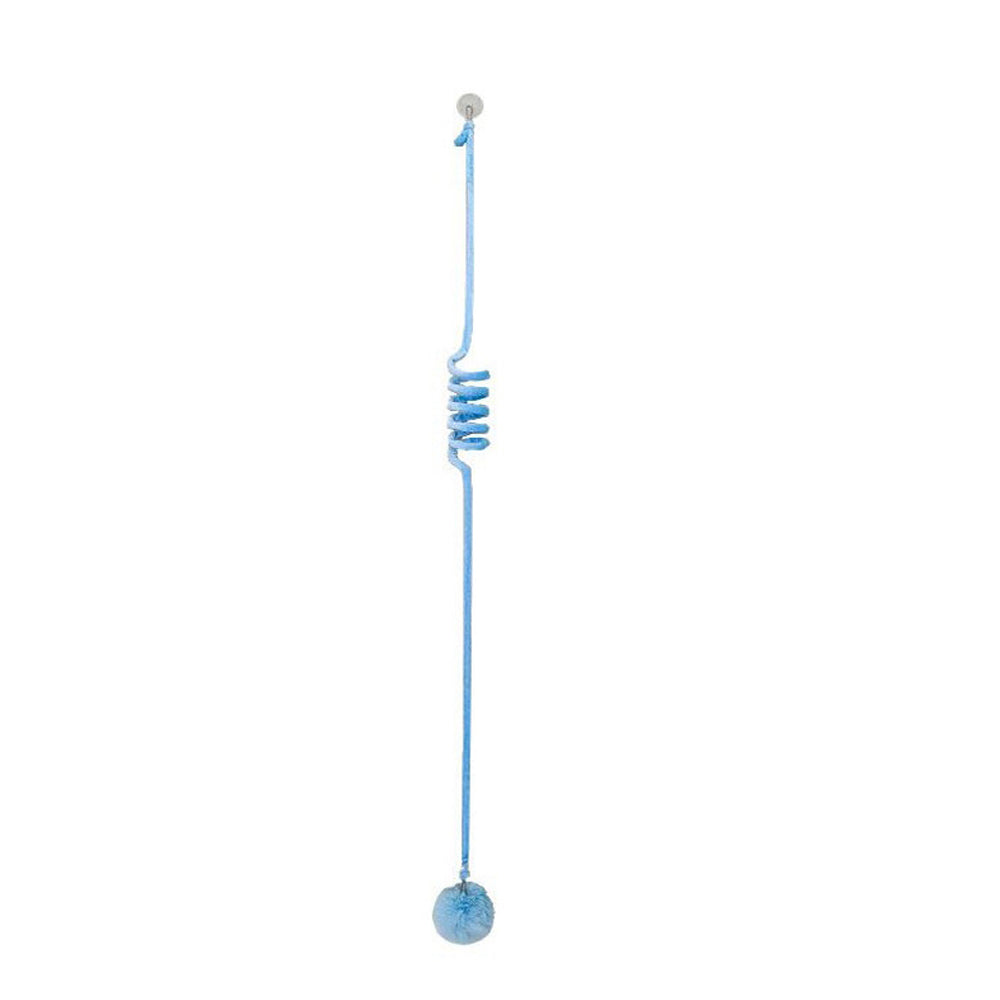 KFX-8101949 Kittens' Fun Spring Toy with Bell and Inflatable Ball – Suction Cup Design for Door Hanging