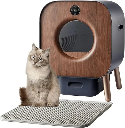 KFX-810387 Smart Wi-Fi Self-Cleaning Cat Litter Box with 65L Capacity and Easy Clean Design