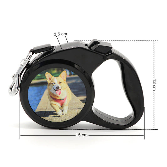 KFX-8106301 Customizable Automatic Retractable Dog Leash for Small Dogs - 3 Meters Plastic Design with Universal Remote Control and Flat Belt