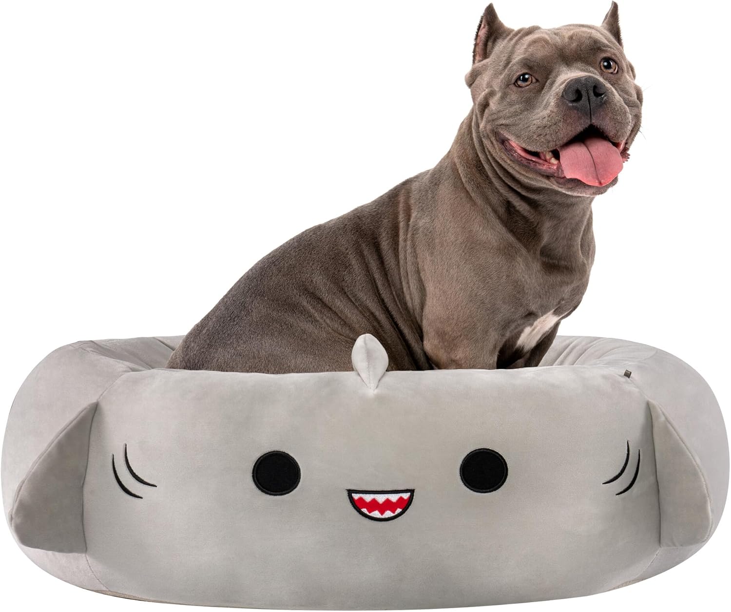 KFX-8107709 Large Ultrasoft Plush Shark and Maui Pineapple Pet Beds for Cats and Dogs