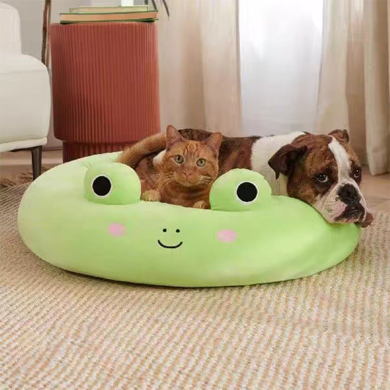 KFX-8107709 Large Ultrasoft Plush Shark and Maui Pineapple Pet Beds for Cats and Dogs
