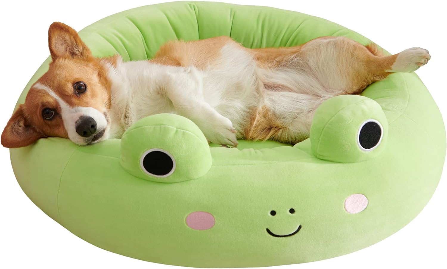 KFX-8107709 Large Ultrasoft Plush Shark and Maui Pineapple Pet Beds for Cats and Dogs