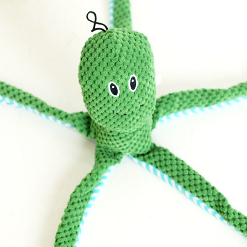 KFX-8109885 Comforting Plush Pet Toy with Sound for Teething and Chewing – Available in Blue, Green, Pink