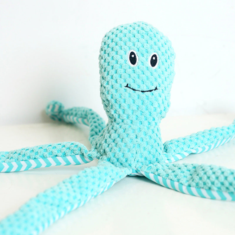 KFX-8109885 Comforting Plush Pet Toy with Sound for Teething and Chewing – Available in Blue, Green, Pink