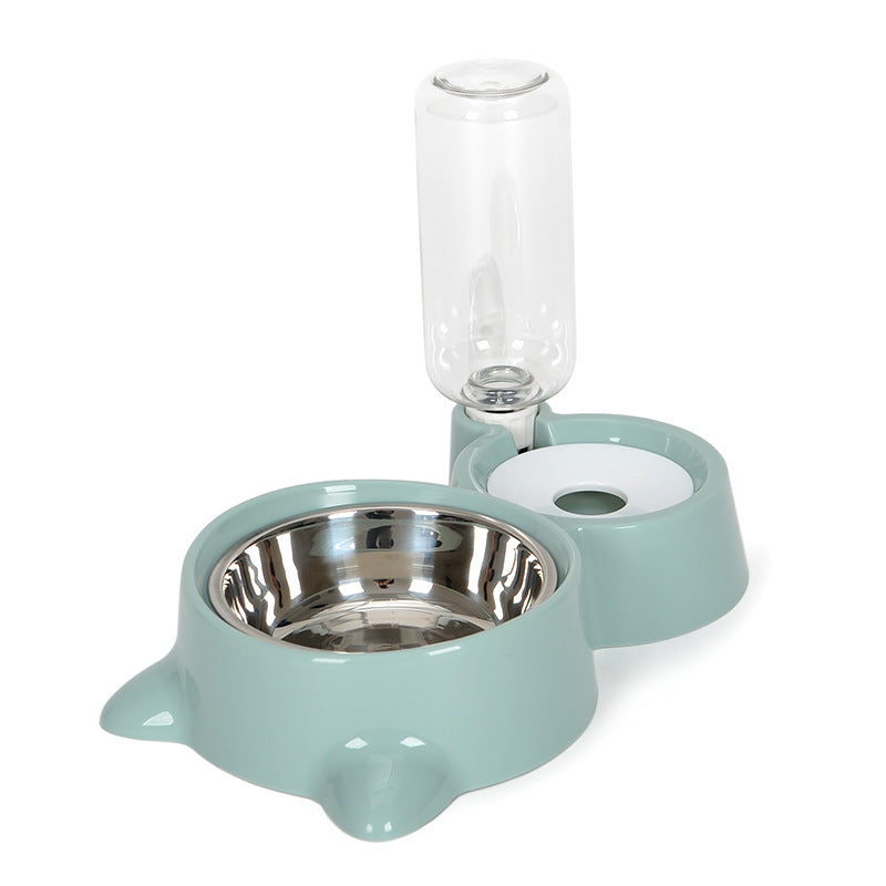KFX-8110397 Non-Electric Automatic Water Dispenser for Pets with 1.8L Capacity and Transparent Container - Gray, Blue, Pink