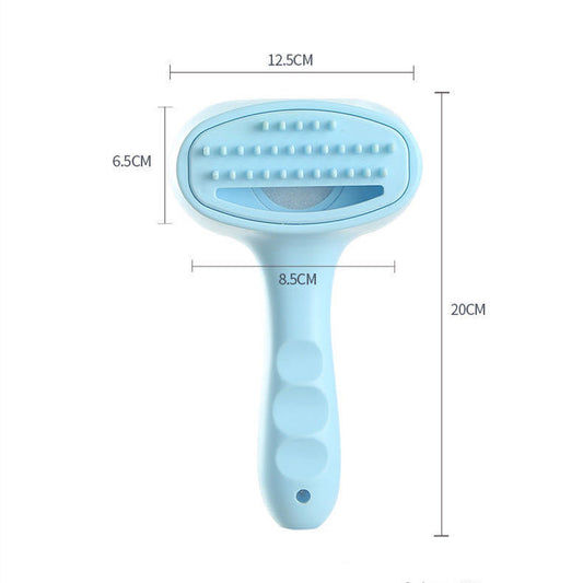 KFX-8111805 Handheld Electric Suction Grooming Comb for Pet Hair Removal - USB Rechargeable, Available in Blue & Pink
