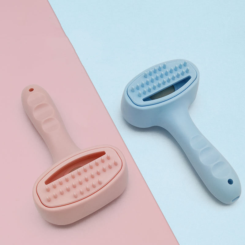 KFX-8111805 Handheld Electric Suction Grooming Comb for Pet Hair Removal - USB Rechargeable, Available in Blue & Pink