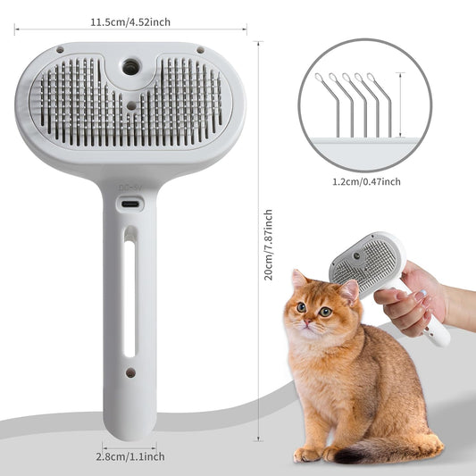 KFX-8114365 Pet Hair Removal Spray Brush with Water Tank for Cats and Dogs - Effortless Grooming Tool