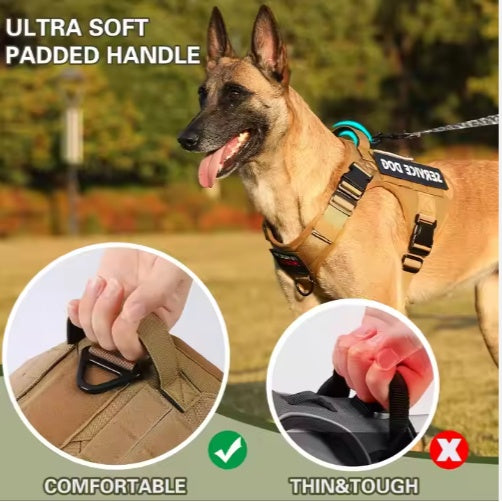 KFX-8118589 Adjustable Tactical Dog Harness with Reflective No-Pull Design for Large Dogs