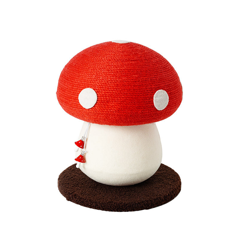 KFX-8121917 Red Poisonous Mushroom Cat Scratch Board - Sisal Cat Toy with Cute Design
