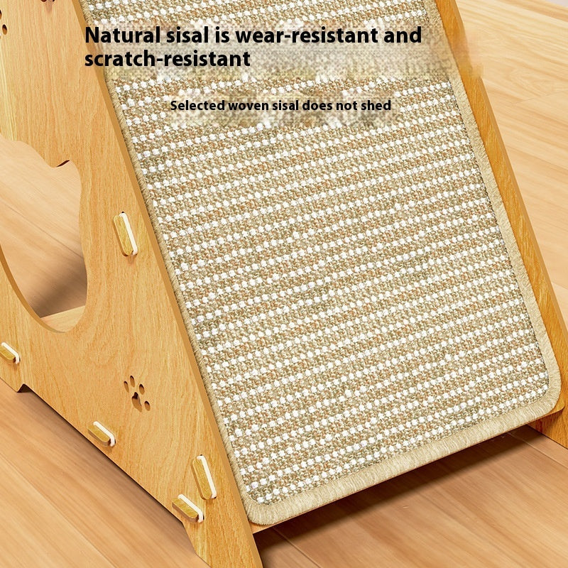 KFX-8122557 Triangle Sisal Cat Scratch Board - Vertical Wall-Mounted, Anti-Scratch and Wear-Resistant