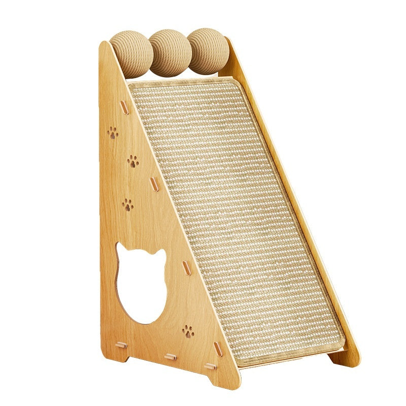 KFX-8122557 Triangle Sisal Cat Scratch Board - Vertical Wall-Mounted, Anti-Scratch and Wear-Resistant