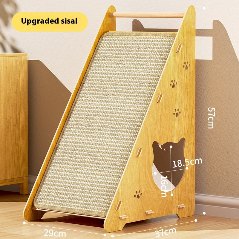 KFX-8122557 Triangle Sisal Cat Scratch Board - Vertical Wall-Mounted, Anti-Scratch and Wear-Resistant