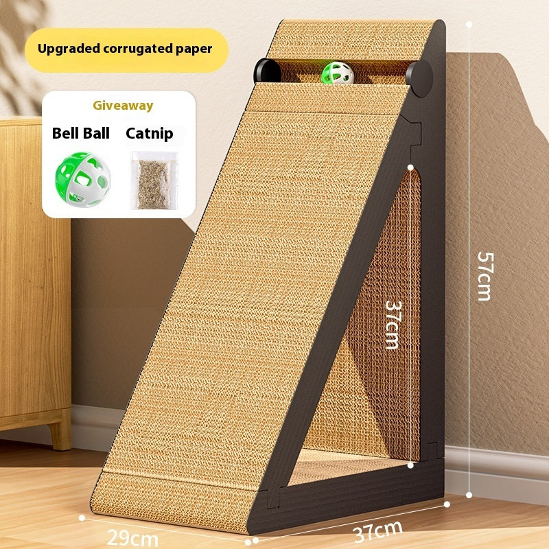 KFX-8122557 Triangle Sisal Cat Scratch Board - Vertical Wall-Mounted, Anti-Scratch and Wear-Resistant
