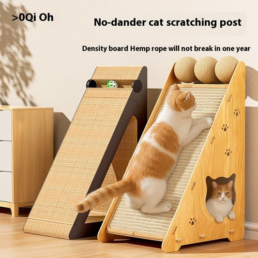 KFX-8122557 Triangle Sisal Cat Scratch Board - Vertical Wall-Mounted, Anti-Scratch and Wear-Resistant