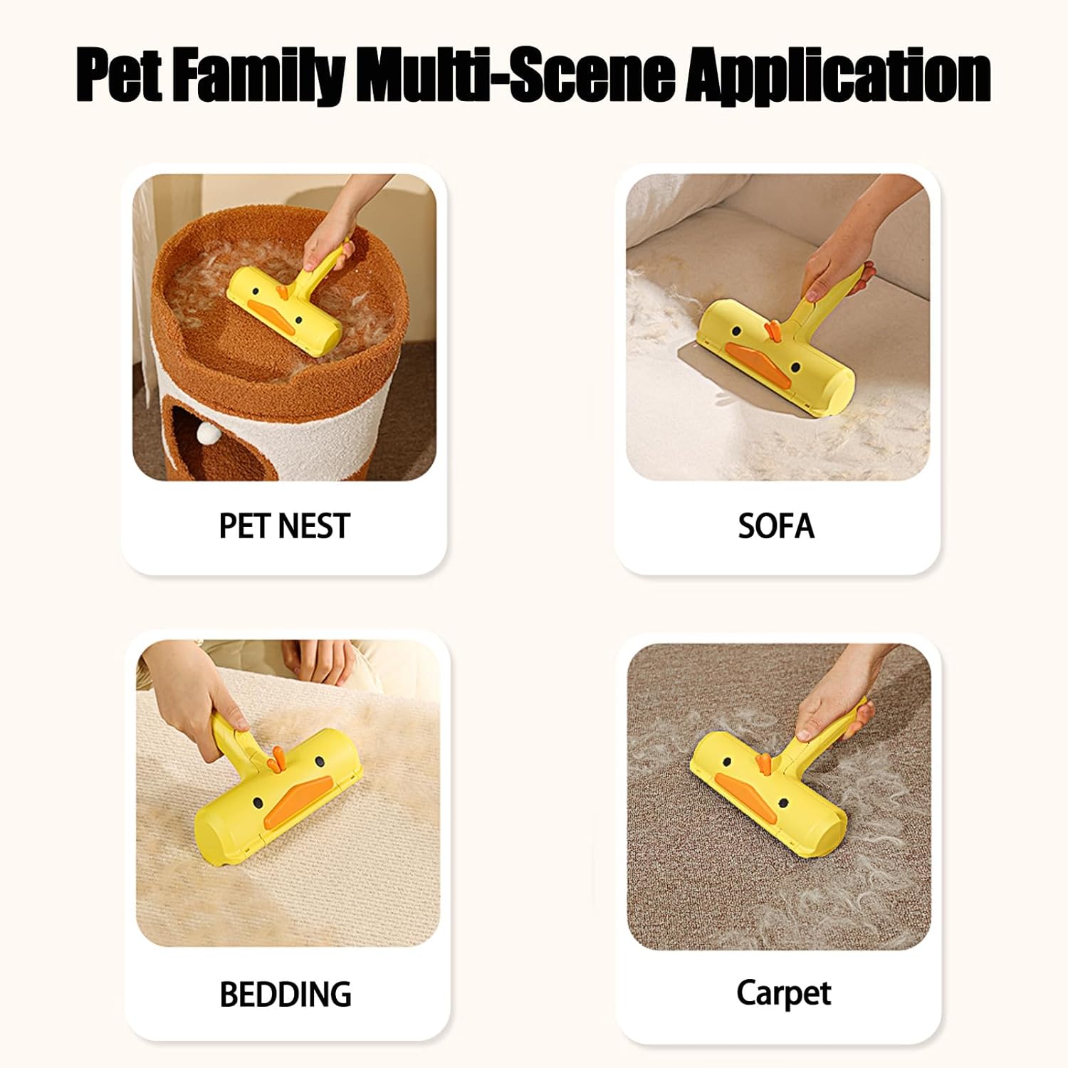 KFX-8123197 Reusable Pet Hair Remover for Furniture and Bedding – Portable Multi-Surface Lint Roller Tool
