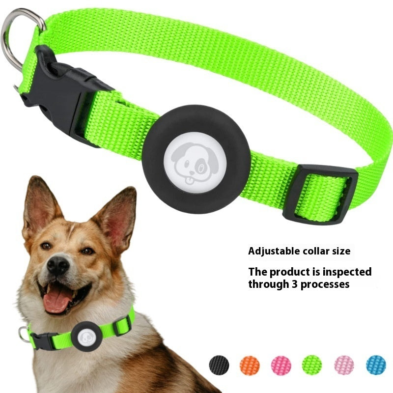 KFX-8123709 Waterproof Silicone Dog Collar with Adjustable Nylon Ribbon in Solid Colors
