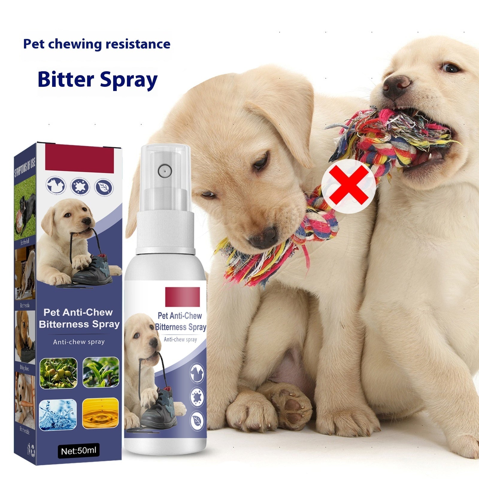 KFX-8124989 Indoor Anti-Bite Spray for Dogs – Long-lasting Protection Against Scratching Furniture, 50ml