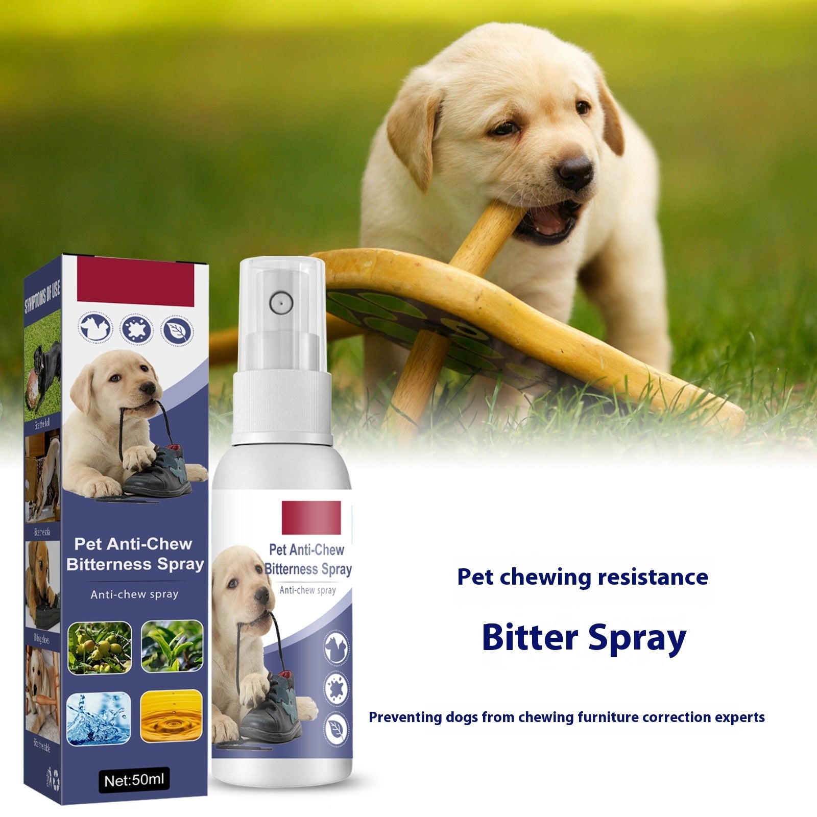KFX-8124989 Indoor Anti-Bite Spray for Dogs – Long-lasting Protection Against Scratching Furniture, 50ml