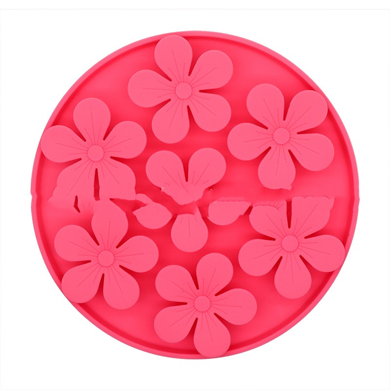KFX-8125501 Slow Feeding Pet Food Suction Cup Dish for Cats and Dogs - Silicone Licking Sniff Pad