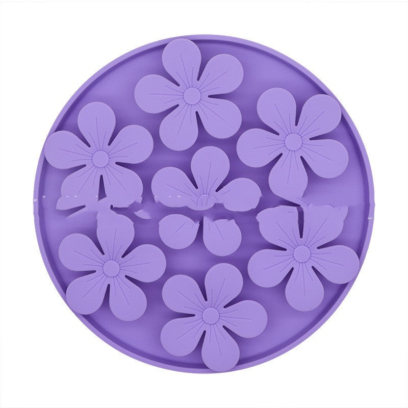 KFX-8125501 Slow Feeding Pet Food Suction Cup Dish for Cats and Dogs - Silicone Licking Sniff Pad